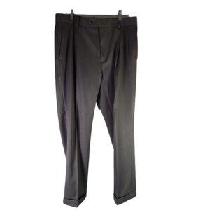 67.  Louis Raphael Trouser Pants 5 Style Pockets Pleated Front Gray Size 36/30